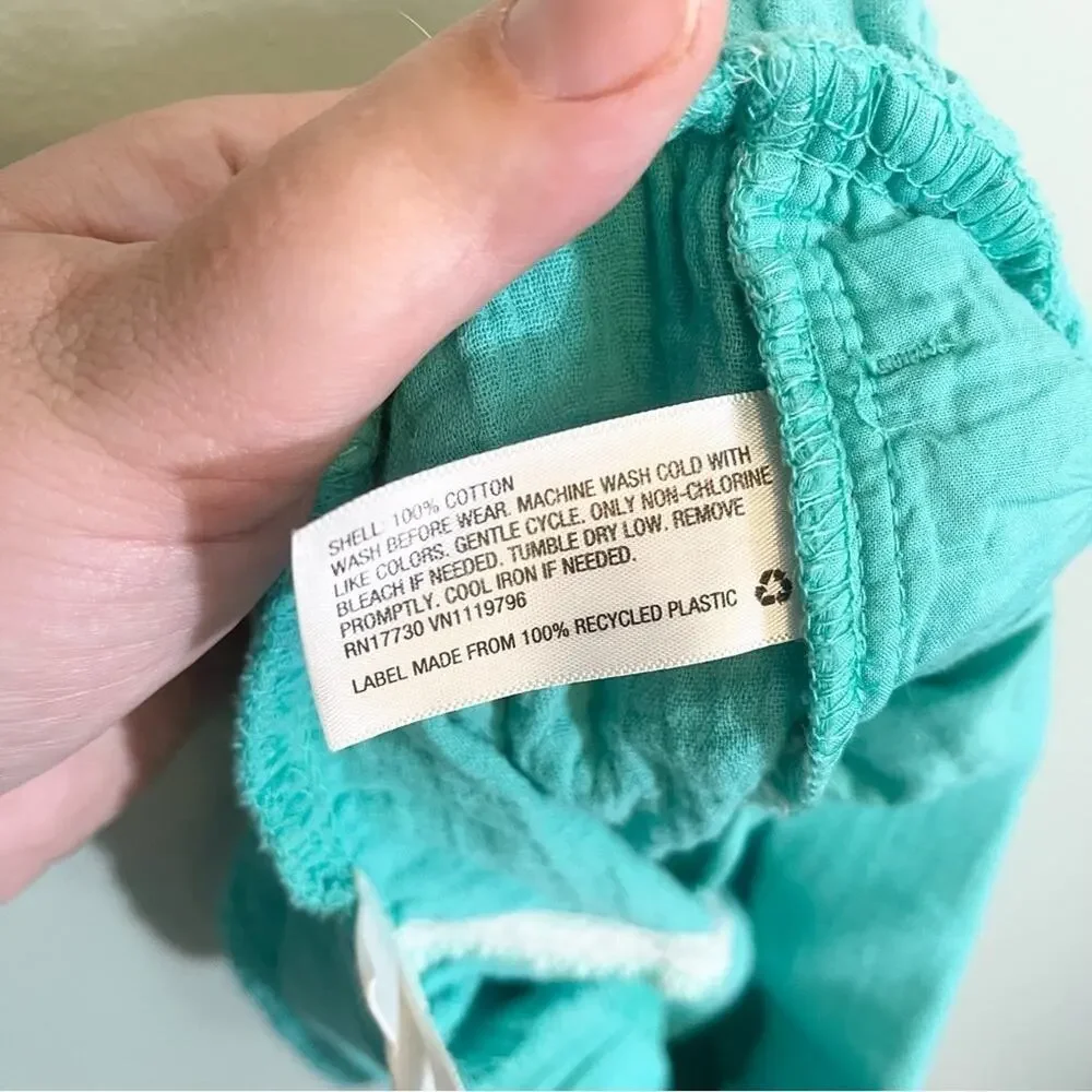 Cat & Jack Girls Cotton Elastic Drawcord Waist Pockets Pull-On Shorts‎ Teal 4T